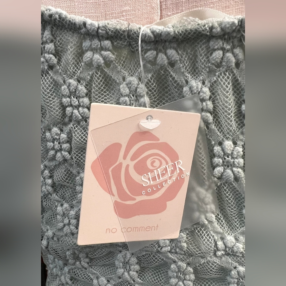 The SHEER COLLECTION by NO COMMENT Mint Green Lace Knit Dress - Picture 5 of 6